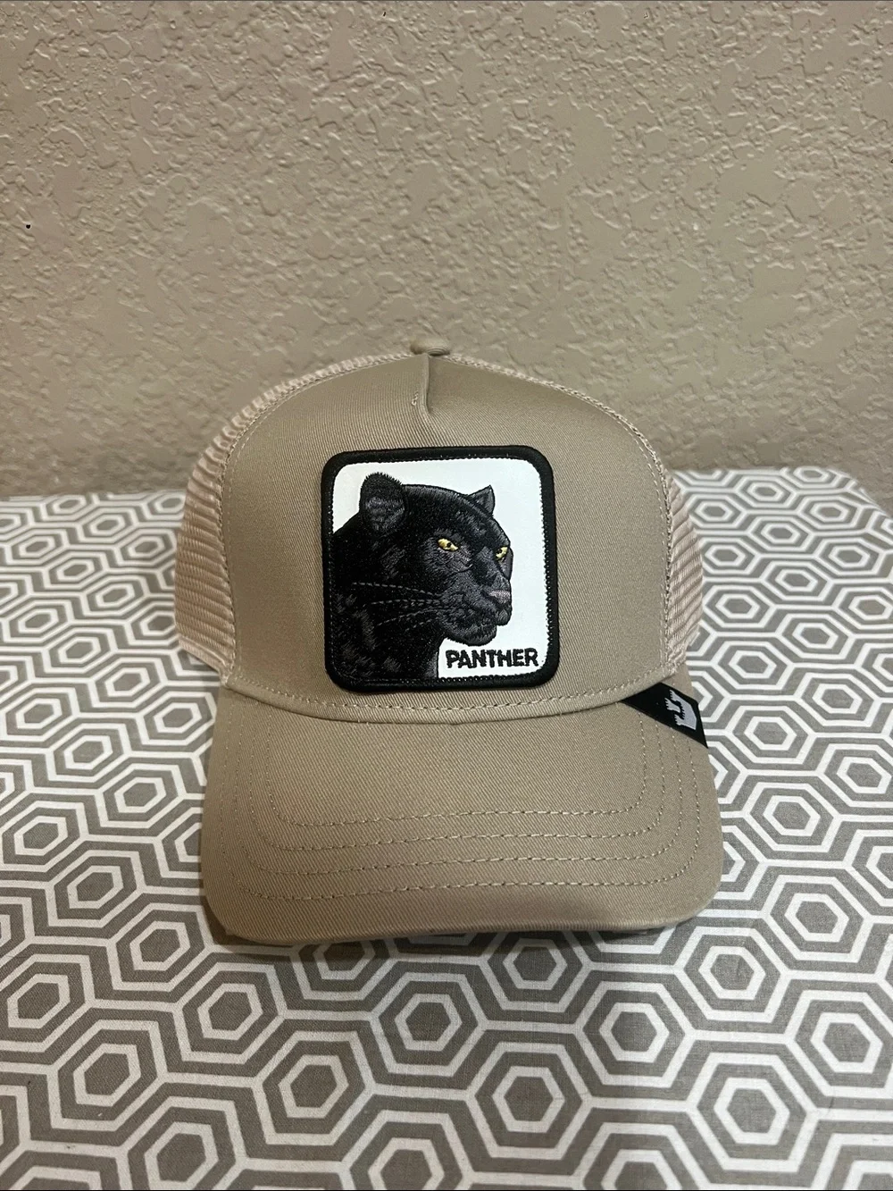 Goorin Bros Panther Patch taupe Trucker Hat
